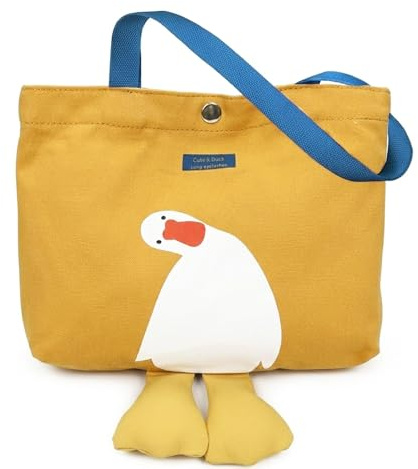 GiftGem Duck Gifts, Handbags for Women, Cute Yellow Duck Design & Interior Pocket, Womens Bags for Work Travel School