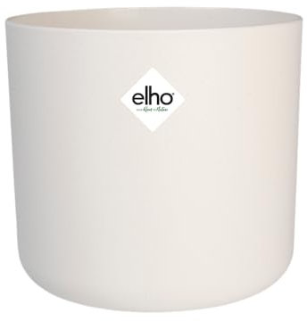 Elho B.for Soft Round 18 - Macetero por Interior - 100% Plástico Reciclado - Ø 18.3 x H 16.7 cm - Blanco/White
