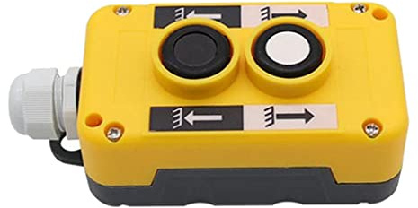 F Fityle Crane Button Switch Lifting, Hebebühne Drucktaster 2-Taster, Crane Kettenzug Push Control Button, Switch Heben Anhänger Controller, Kranzug Steuerung Notaus für Kran Hebezeug Anhänger