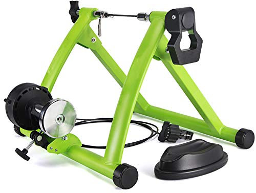 ZXCVB Home Trainer Vélo,pour Roue 26-28’’ 700 C,Entraîner De Vélo Pliable en Acier avec Capacité De Charge 100KG pour Vélos De Montagne,Vélos Routes,Green-Trainer