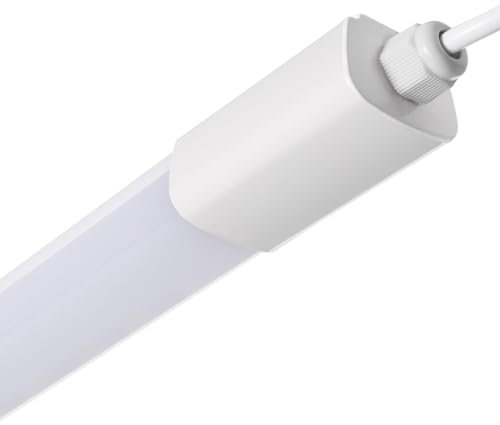 LEDKIA LIGHTING - Réglette Étanche LED 60cm 18W | IP65 | SMD2835 Luminosité Élevée | Usage Intérieur/Extérieur | Jardin & Garage, Blanc Chaud 3200K, Polycarbonate