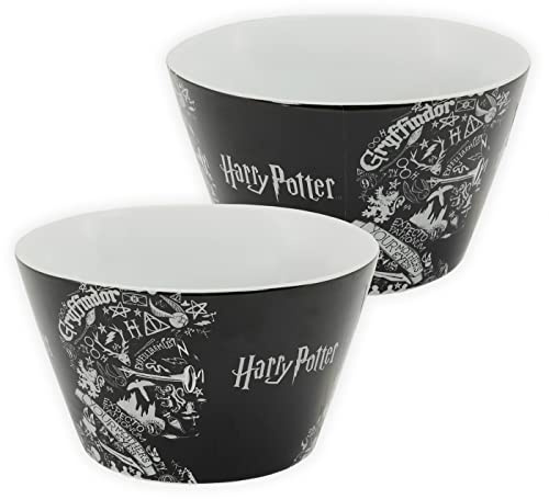 United Labels Harry Potter Müslischale - Silhouette Schale Hogwarts Schüssel aus Porzellan 500 ml