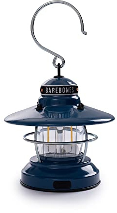 Barebones Edison Mini Lantern – Vintage LED Outdoor Laterne mit Helligkeitsregelung – Kompakte, Wetterfeste Outdoor-Lampe für Wandern, Zelte, Angeln und Wohnkultur (Ozeanblau)