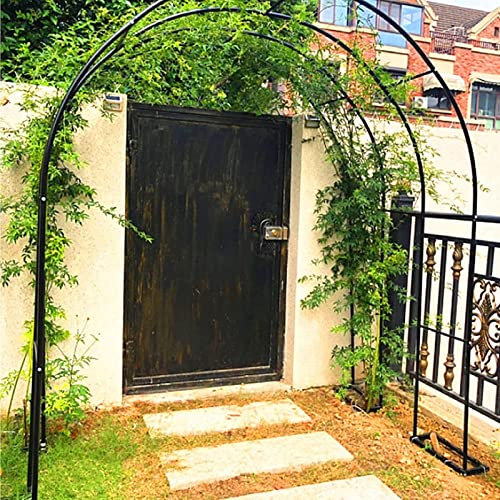 Arche Jardin Aluminium Largeur, Arche À Rosiers Métal, Filet À Plantes Grimpantes, Filet de Treillis, pour Récolte de Concombres, Légume, Vignes, Plantes Grimpantes,240x220x40CM