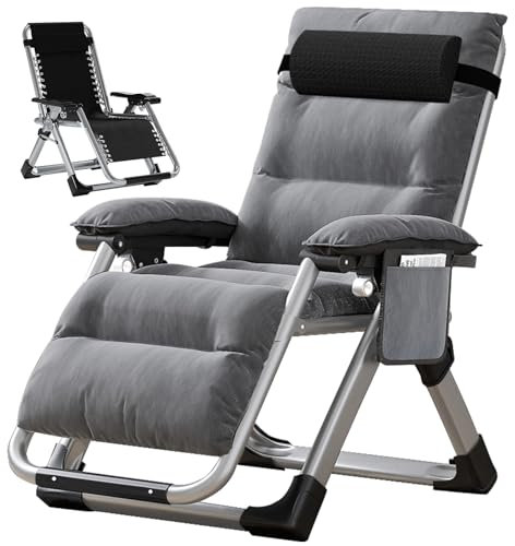 Meulbaty Sedia a Gravità Zero, 200KG Carico Poltrona da Giardino Pieghevole con Stuoia e Poggiatesta, Sedersi e Dormire Doppio Scopo Rilassante Sedia a Sdraio per Giardino, Balcone, Patio e Soggiorno