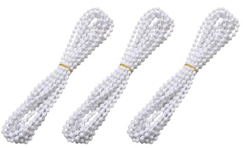 Luanxu Catena continua per tende a rullo da 3 metri (goccia 150 cm) per tenda a rullo veneziana a nido d'ape verticale, catena per tende a rullo, catena con perline infinite (confezione da 3)