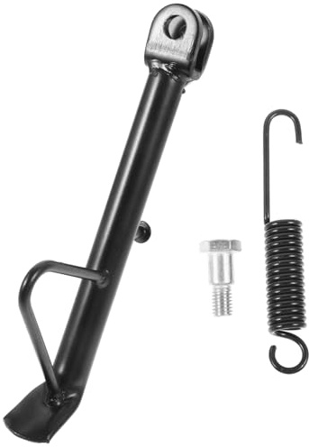 TINEASUR Pata de Cabra Lateral Accesorio Adecuado para Motos y Scooters para Motocicleta de Hierro Negro Soporte Resistente y Fácil de Reemplazar