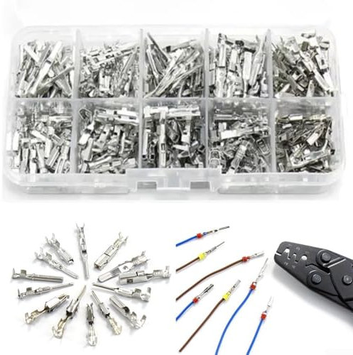 ZYWUOY 290Pcs Car Electrical Wire Terminal Pins Kit 1/1.5/1.8/2.2/2.8mm Connector