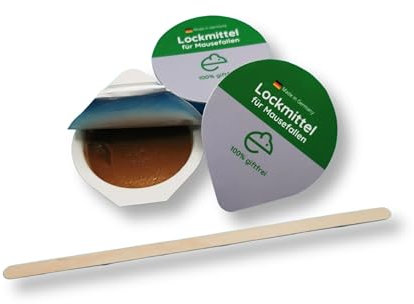 3er-Set Mausefallen-Portionslockstoff Komplett-Set (ca. 30 Anwendungen), effektiv, giftfrei, praktisch, sicher & hochattraktiv für Mäuse, bewährtes Premium Lockmittel für Schlagfallen und Lebendfallen