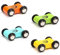 Holzauto-Rampen-Rennbahn Spielzeug, 4 Spielzeugautos für Kinder, Schienenfahrzeug-Set, Kleinkinder Spielset Rennwagen Erste Sportwagen Bunte Holzautos Spielzeug Set für Mädchen und Jungen ab 1 Jahr
