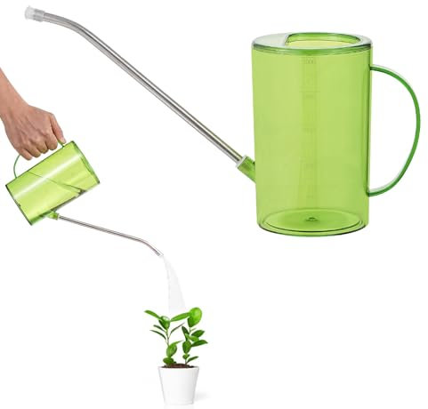 Long Spout Bonsai Watering Can - 1L Mini Plant Watering Can, Small Watering Pot Indoor and Outoor, Houseplant Seedling Plastic Watering Devices for House Plants Garden Office Home