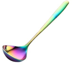 Cucchiaio da salsa in acciaio inossidabile Lucido Lucido Lucido Inodore Liscio Casa Ristorante Zuppa Mestolo Accessori Multicolore