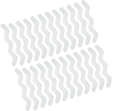 Lubarion 24 Pcs Non Slip Bath Stickers – Anti-Slip Shower Safety Treads for Bathtubs & Bathrooms, Transparent Grip Strips, Kids & Elderly Safe Slip Mat Alternative