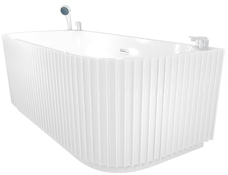 AcquaVapore freistehende Badewanne Wanne Acryl F07 170x80cm Komfort-Armatur