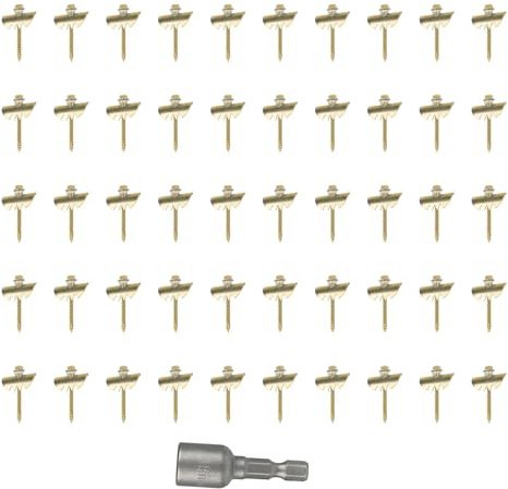Clavos de valla de acero inoxidable, dientes reforzados para malla de alambre y cercas, 50 Uds.