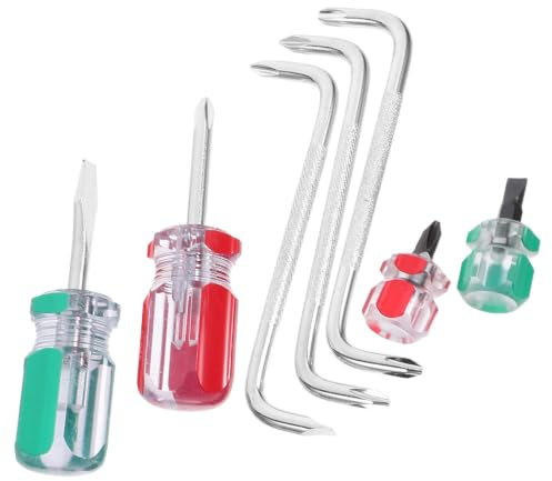 JECOMPRIS Jeu de Tournevis à Angle Droit Petit Tournevis Plat Coudé en Acier Chrome-vanadium 1 Set pour Espaces Étroits et Réparation Précise