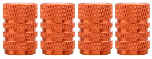 TOMALL Orange Runde Stil Aluminium Reifen Ventilkappen für Auto Auto Motorräder