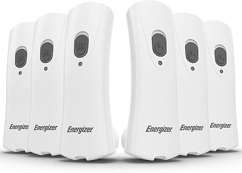 Energizer Auto-On LED Flashlights Rechargeable (6-Pack) for Home Power Failure, Plug in LED Flashlight for Power Outage, Night Light, Hurricane Preparedness
