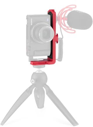 JOBY Vert 3K Soporte en L para Fotos y Vídeos, Compatible con el Kit GorillaPod 3K, Trípode de Mesa para Cámaras sin Espejo y CSC para Vlogging y Creación de Contenidos para Youtuber y TikTok, Rojo