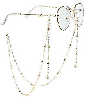 YJFY Brillenketten Gläser Sonnenbrille Lanyard Halter Brillenkette für Damen Sonnenbrillen Lesebrillen Brillen Cord Brillenkette Brillen für Sonnenbrillen Skibrillen Zubehör für Frauen