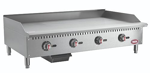 Kratos 29Y-009 48 Commercial Restaurant Gas Countertop Griddle, Thermostatic Controls, 4 Burners, 120,000 BTU Output