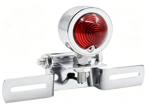 Motorrad Rücklicht Silber, Kennzeichenbeleuchtung