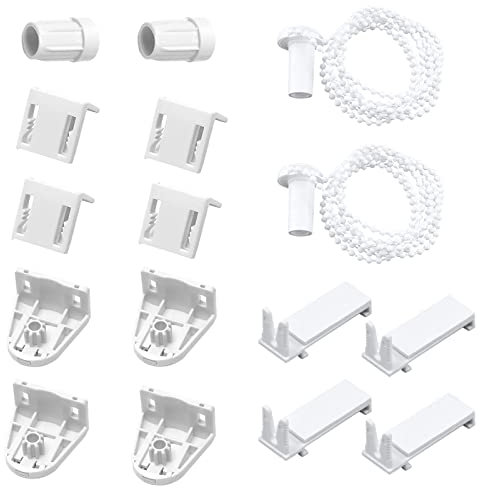 Rollo Halterung Fenster 2 Kit Ersatzteile Doppelrollo Klemmhalter Rollo Ersatzteile Halterung Rollo Zubehör Ersatzteile für Verdunkelungsrollo Doppelrollo Klemmfix Ohne Bohren
