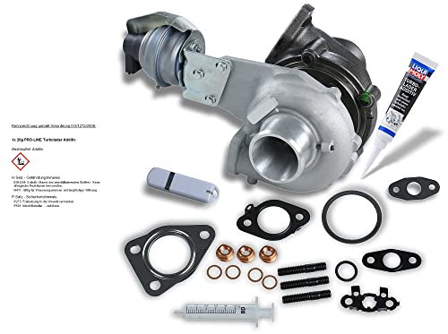ATEC Germany 1x Turbocompresor, 1x 20g aditivo Turbocompresor, incl. kit de instalación, compatible con OPEL ASTRA J (P10), INSIGNIA A (G09), ZAFIRA TOURER C (P12),