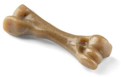 Nylabone Maximale Stärke Tough Extreme Welpe Gourmet Knochen Kauspielzeug, Erwachsene Zähne, durchgehend mit extra Speckgeschmack infundiert, klein, für Welpen 0-11kg