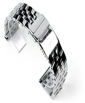 WEBOL 20 mm 22 mm 24 mm hochwertiges Uhrenarmband aus massivem Edelstahl, passend für Breitling-Uhrenarmbandbänder Avenger NAVITIMER SUPEROCEAN Band (Bandfarbe: Silberarmband, Größe: 24 mm)