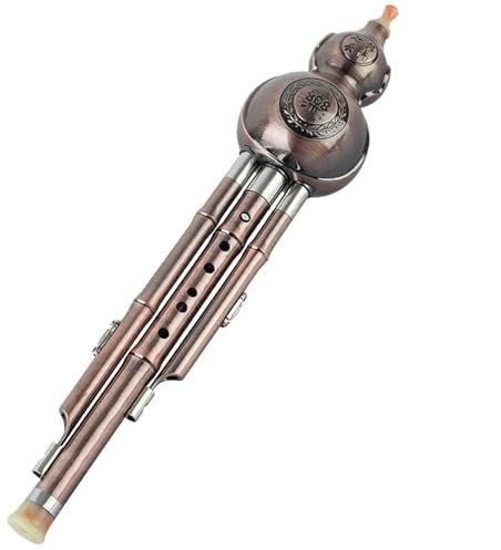 Instrumento De Viento Étnico, Metal Chapado En Cobre, Hulusi B Plano/C, Flauta Profesional Tipo Calabaza Hulusi Profesional (Color : C key)