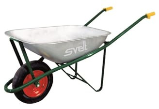 Svelt Carriola Professionale 75 litri in Acciaio,Facile da Montare, per Trasporto Materiali in Cantieri, Giardinaggio e Agricoltura