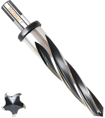 2,5 cm Reibahle Bohrer für Metall, M2 HSS Kegelreibahle für Stahl, Legierung, Holz, Kunststoff zum Ausrichten, Vergrößern von Löchern, 5-Spiralnuten, 1/2 Zoll rutschfester Schaft, 22 mm Auto-Reibahle,