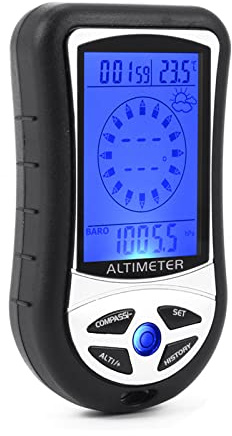 Elektronischer Höhenmesser DS302 Handbarometer mit Kompass Zum Angeln, Klettern