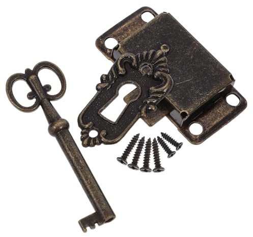 Veemoon 1 Set Schreibtisch Schubladenschloss Goldene Zinklegierung Antik Bronze Schloss Vintage Schrankschlösser Mit Schlüssel Eisen Schrankschloss Mit Schlüssel