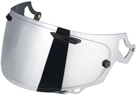Visiere Casque Moto pour Rx7v-Defiant X-Quantum X-Signet-x-Vas v-Chaser X-Concept X-Profile V-Renegade V-Qv Pro Vas,Visière Casque Moto,Visière de Remplacement pour Casque de Moto (Argent Chromé)