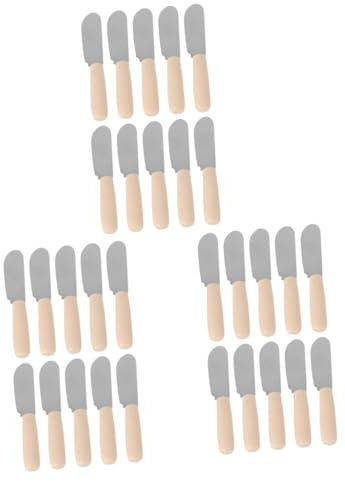 OKUMEYR 30stücke Küchenbackspatel Edelstahl Buttermesser Und Cremeschaber Mit Kunststoffgriff Für Backen Und Zubereitung Von Speisen