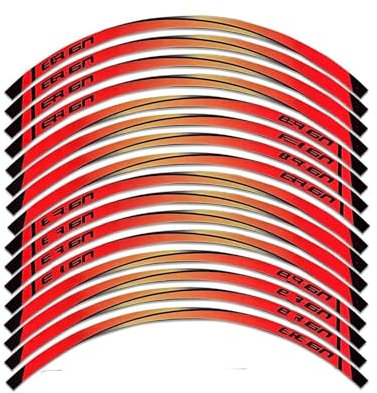 Rueda Moto 17 Para ER-6N Para ER6N Para ER 6N Pegatinas Reflectantes Cubo Rueda Motocicleta Moto Raya Llanta Cinta Adhesiva Accesorio Calcomanía Calcomanía(Red)
