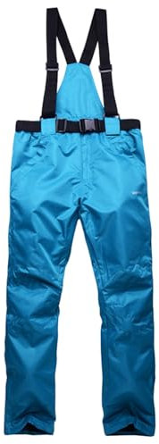 Skihose Herren Outdoor-Sport-Schneehose Mit Hosenträgern Wasser- Und Winddichte Skihose, Warme Schneehose Mit Schneefang Und Verstärkung Gegen Skikantenschläge Sky Blue 3XL