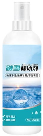 Spray de hielo para parabrisas, descongelante de parabrisas, spray eficaz de 200 ml, removedor de hielo, espray de descongelación rápida, para espejos de ventana