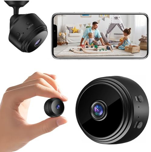Mini caméra Espion sans Fil,1080P Camera Surveillance WiFi exterieure/Interieur sans Fil Micro Caméra WiF,avec Détection de Mouvement et Vision Nocturne,détection de Mouvement intérieur