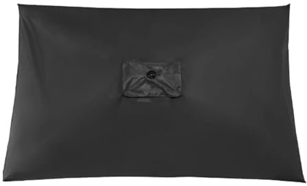 Copertura quadrata per ombrellone da spiaggia da 2,2 m, in tessuto per ombrelloni da giardino, cortile, piscina, copertura superiore di ricambio, colore nero