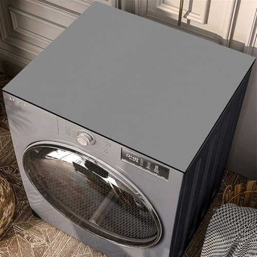 Heavyoff Housse de Protection pour Machine à Laver Top 60x40cm Tapis de Dessus de Machine Laver Antidérapant Couverture Universelle, Gris