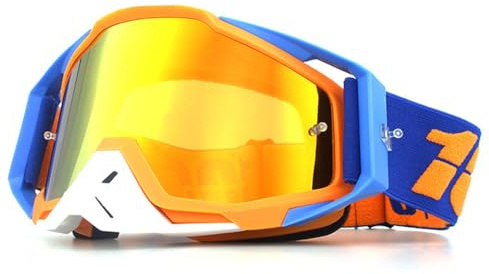 XFSRG Sportsonnenbrillen FüR Herren Und Damen Motorradbrille Fahrradbrille Schutzbrille Skibrille 100% Downhill Winddichte Cross-Schutzbrille FüR Outdoor & Offroad