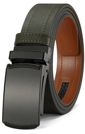 OWEIEYEU Herrmode affärer vardagsbälte fyrkantigt metallspänne PU-läder spärrbälten för jeansbyxor, 679xwfl-gr, 105 cm