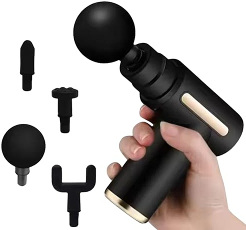 Mini Handheld Massage Gun with Button (Black)