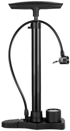 Generico Pompa Per Bicicletta – ABS 43,5cm Da Terra | Pompa Aria Moto Palloni Giocattoli Casa Veicolo Esterno Garage Portatile Gonfiatore Pneumatici Valvola Universale Alta Pressione