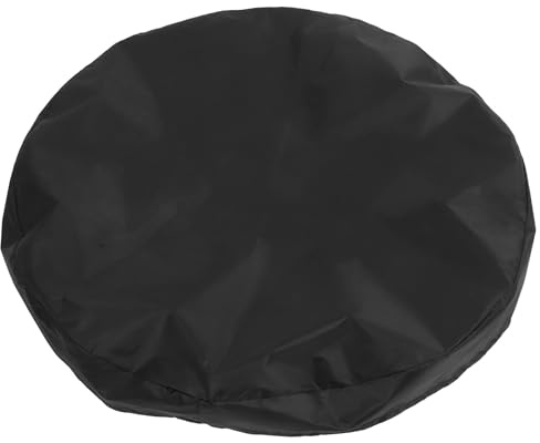 jojofuny Housse de Protection pour Brasero Rond 210d en Tissu Oxford Noir, Imperméable et Résistante aux Intempéries, Couvre-foyer Extérieur Diamètre 100 Cm pour Barbecue de Jardin