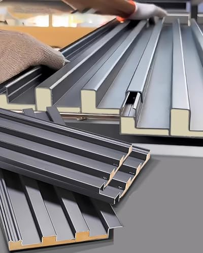 Insulated Aluminum Roof Panels, Waterproof Corrugated Pergola Roofing Kit for Balconies & Mobile Homes, Windproof Metal Sheets (3 pcs, 1650mm/65)