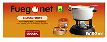 Fuegonet 231112 Gel para Fondues, Transparente, 3 x 8.5 x 26.5 cm
